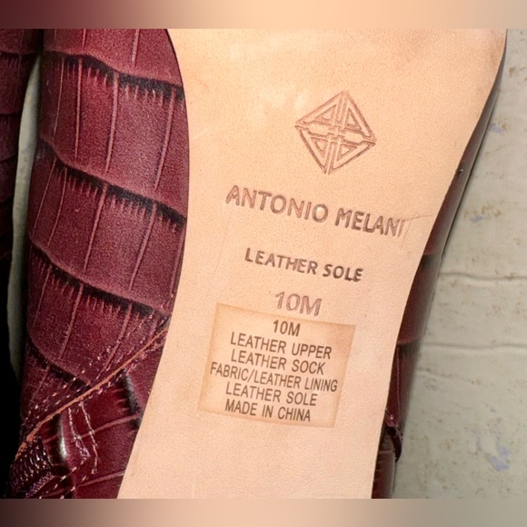 Antonio Melani Leather Boots Crocodile print size 10M - Picture 15 of 16